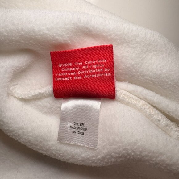 Coca-Cola White Polar Bear Hat with Red Tassels, OS - Picture 5 of 5